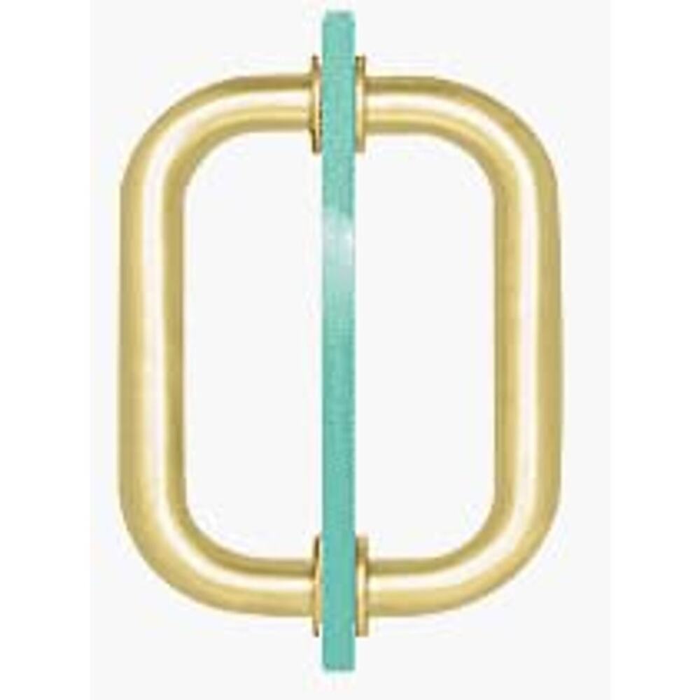 Copied - CRL 8" 	Satin Brass (BM Series) Tubular Back-to-Back Pull Handle